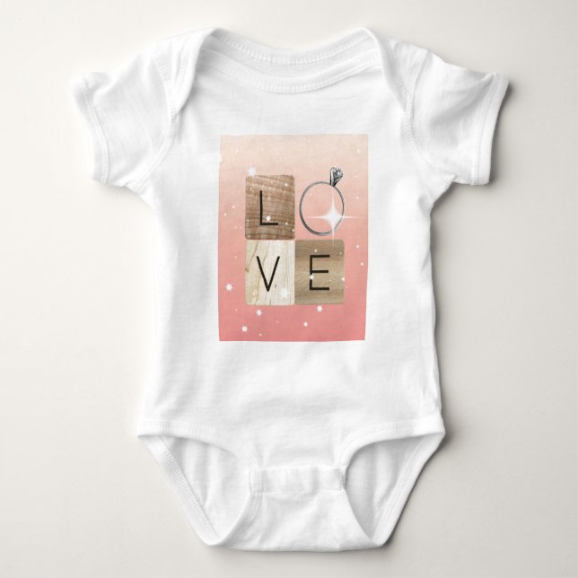 Body Para Bebê L-o-v-e Tiles (Frente)