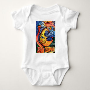 Body Para Bebê La Luna/lua lunática, design artístico