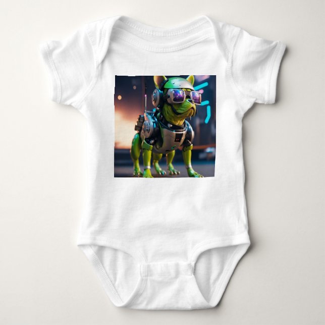 Body Para Bebê Laboratório CyberTee: Designs negros para amantes  (Frente)