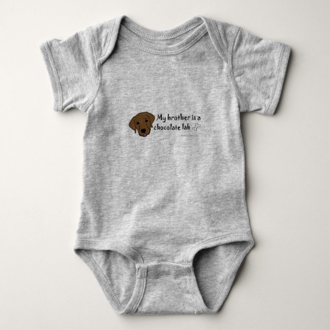 Body Para Bebê laboratório de chocolate (Frente)