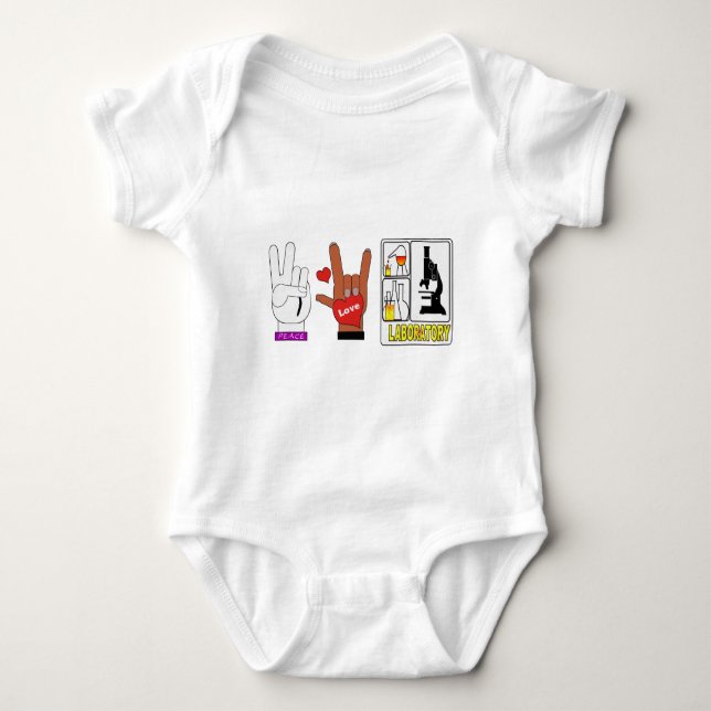 BODY PARA BEBÊ LABORATÓRIO PEACE LOVE (Frente)
