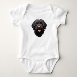 Body Para Bebê Labradoodle Black Dog