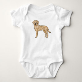 Body Para Bebê Labrador Amarelo Retriever Cartoon Lab Pup