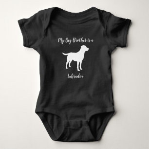 Body Para Bebê Labrador Chá de fraldas Cão Cinza Lab Sexo Neutr