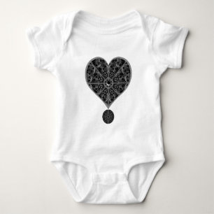 Body Para Bebê Lace cerâmico Preto