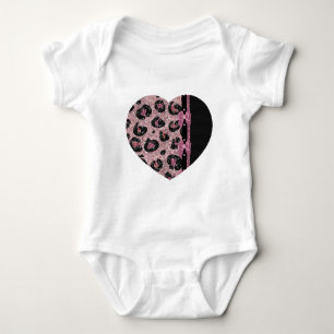 Body Para Bebê Laços de Fita Estampa de Leopardo Rosa RAB Rockabi