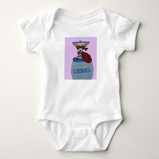 Body Para Bebê Ladra de Biscoitos Chihuahua (Frente)