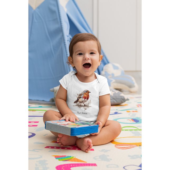 Body Para Bebê Ladrão vermelho, em forma de água, personalizável (Criador carregado)