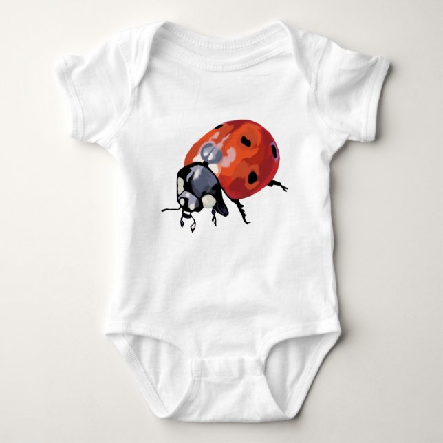 Body Para Bebê Lady bug Drawing Jersey Bodycase (Frente)