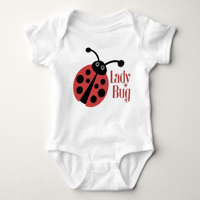 Body Para Bebê Ladybug Cute Animal Impressão (Frente)