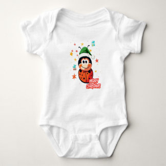 Body Para Bebê Ladybug de Natal Cheer