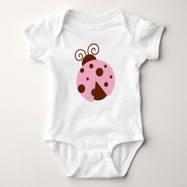 Body Para Bebê Ladybug, Ladybug Rosa, Ladybug Cute, Ladybug (Frente)