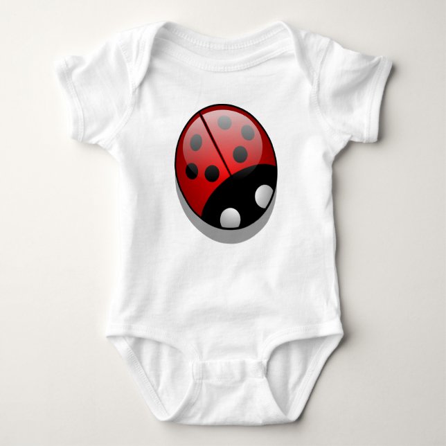 Body Para Bebê Ladybug, Red Ladybug, Cute Ladybug (Frente)