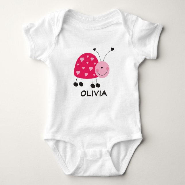 Body Para Bebê Ladybug Rosa (Frente)