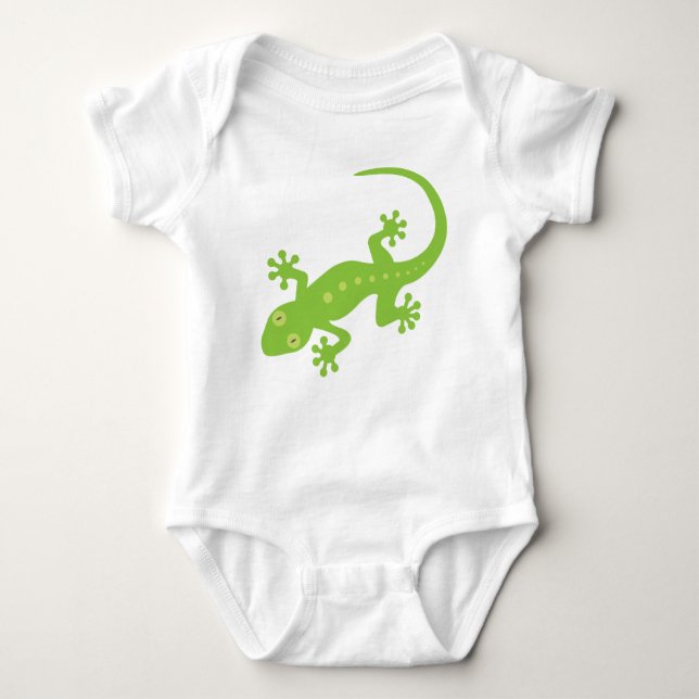 Body Para Bebê Lagarto Verde (Frente)