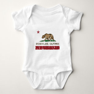 Body Para Bebê lago de Big Bear da bandeira de Califórnia