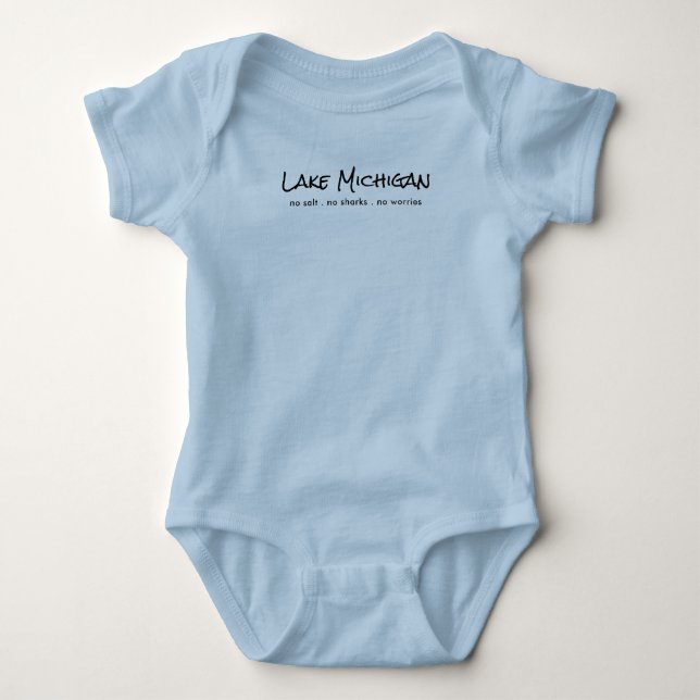 Body Para Bebê Lago Michigan - humor (Frente)