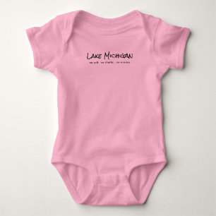 Body Para Bebê Lago Michigan - humor