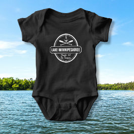 Body Para Bebê Lago Winnipesaukee NH cidade personalizada, nome, 