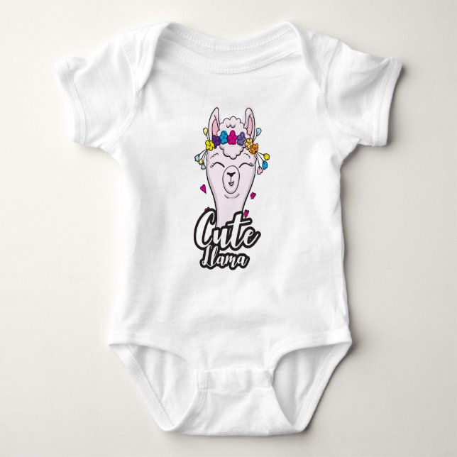 Body Para Bebê Lama (Frente)