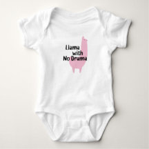 Lama cor-de-rosa Babysuit