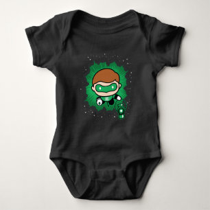 Body Para Bebê Lanterna Verde Chibi Voando Através Do Espaço