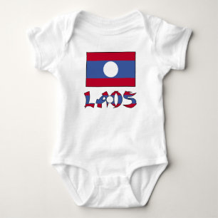 Body Para Bebê Laos e Bandeira Laotiana