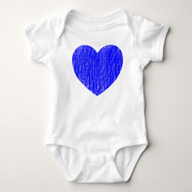 Body Para Bebê Lápis - Azul (Frente)