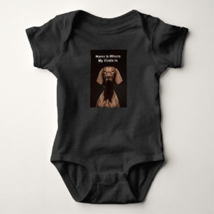 Body Para Bebê Lar é Onde Está Meu Vizsla