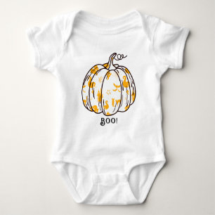 Body Para Bebê Laranja, branca e mestiça, Jack-O’-Lanterna