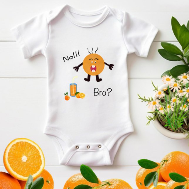 Body Para Bebê Laranja engraçada  (Criador carregado)