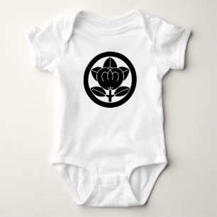 Body Para Bebê Laranja mandarim em um círculo