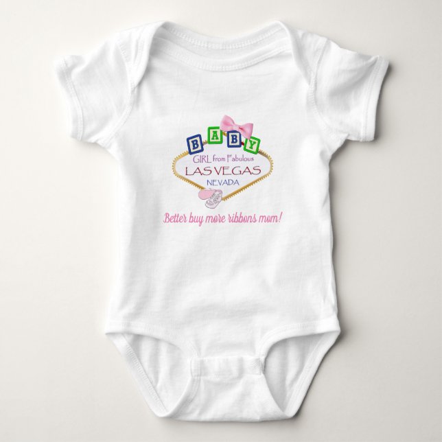 Body Para Bebê Las Vegas Baby Jersey Bodydress (Frente)