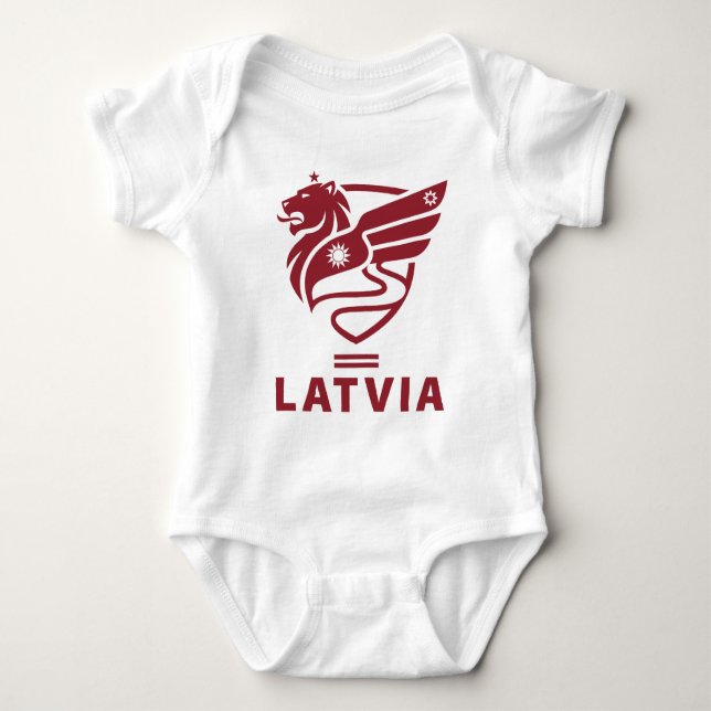 Body Para Bebê Latvia Baltic State Northern Europe (Frente)