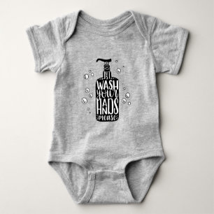 Body Para Bebê Lave Suas Mãos, Por Favor