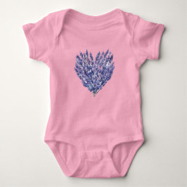 Body Para Bebê Lavender Flowers Heart