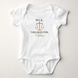 Body Para Bebê Lawyer Baby Announcement Milk Then Objection - Law