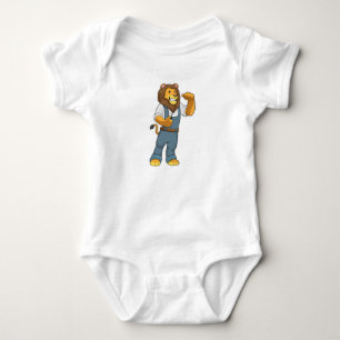 Body Para Bebê Leão como chave de fenda Handyman