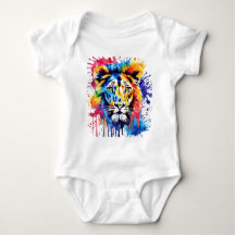 Leão cor-de-água engraçado