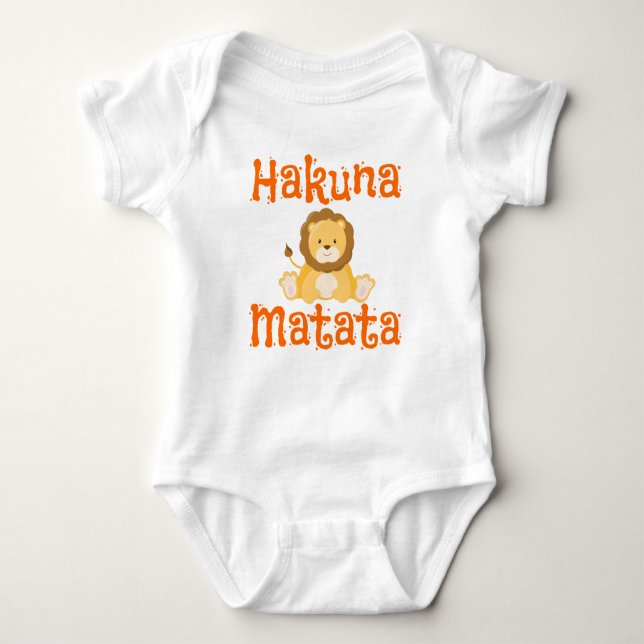 Body Para Bebê Leão-Cute Hakuna Matata (Frente)