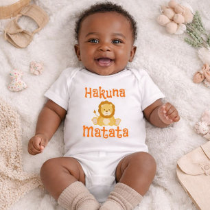Body Para Bebê Leão-Cute Hakuna Matata