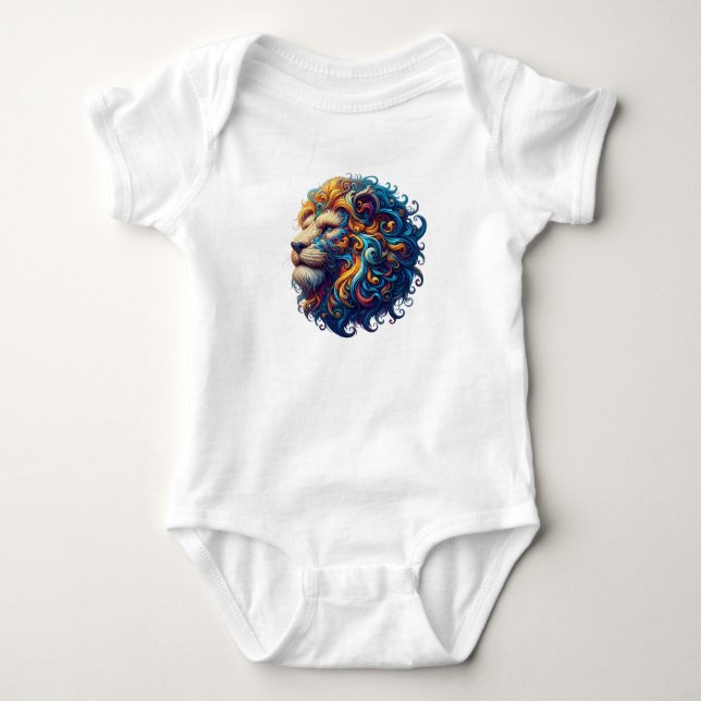 Body Para Bebê Leão de Poder (Frente)