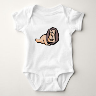 Body Para Bebê Leão Desenhado à Mão Minimalista