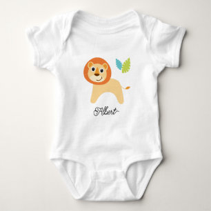 Body Para Bebê Leão Fofo