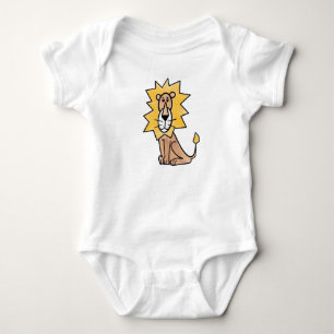 Body Para Bebê leão fofo desenho infantil retrô safári animal da