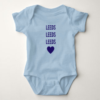 Body Para Bebê LEEDS LEEDS LEEDS Babygrow azul personalizado LUFC