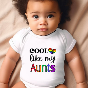 Body Para Bebê Legal Como Minhas Tias Orgulho LGBTQ Bebê Roupa