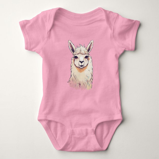 Body Para Bebê Legal Cute Llama (Frente)