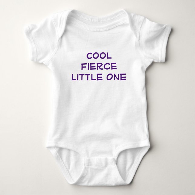 Body Para Bebê Legal Fierce Little One Bravo Novo Moderno (Frente)