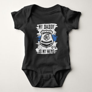 Body Para Bebê legal unísex Pai Herói da Polícia